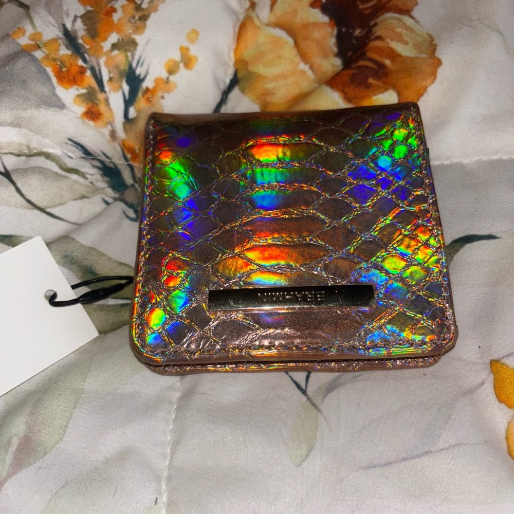 Brahmin Rose gold Centennial Jane wallet